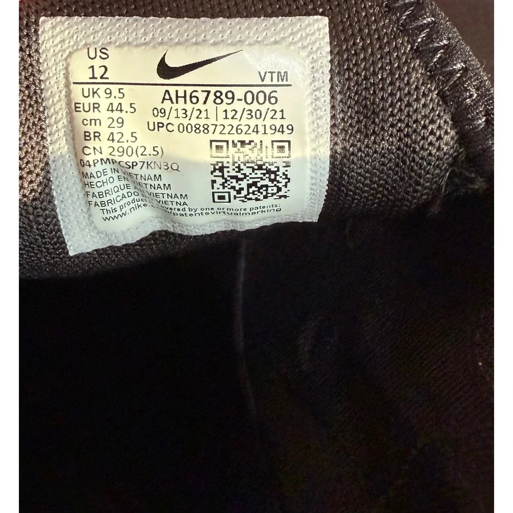 Nike Air Max 270 Triple Black Womens Sneakers AH6789-006 Size 12